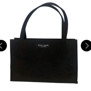 Kate spade black canvas mini tote